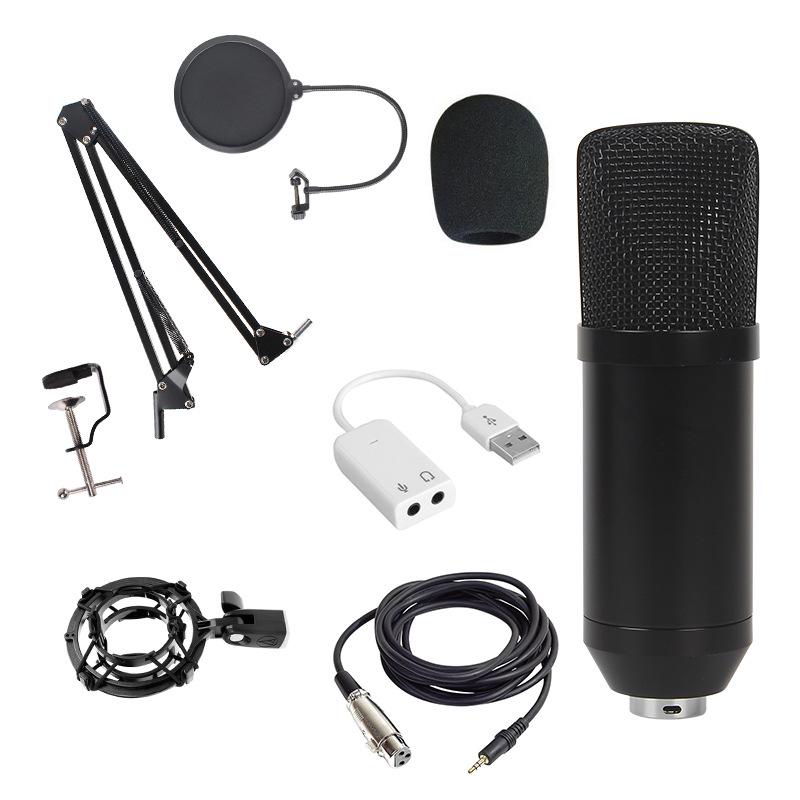 BM800 Condenser Microphone Set: Large Diaphragm, Streaming Stand, and Recording Equipment
