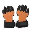 1 Pair Half Finger Workout Gloves Anti Slip Breathable Thick Cowhide Palm Gym Gloves with Wrist Support for