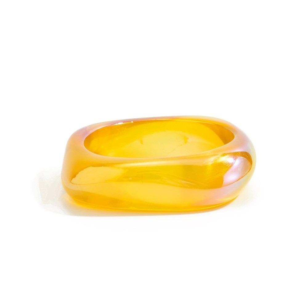 Irregular Geometric Colorful Resin Bangles Punk Hip Hop Chunky Bangles Laser Bracelets  Boho Style