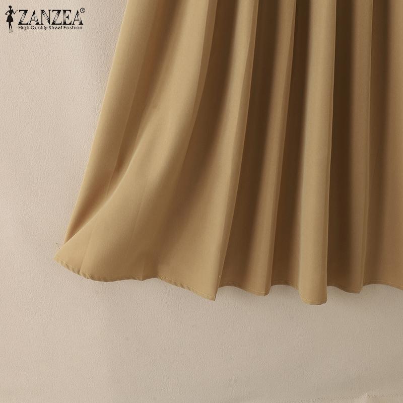 ZANZEA Women Casual Round Neck Summer Sleeveless Tank Dress