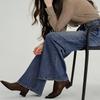 SELINE Shilin 2026 Retro Blue High-End Micro-Flare Jeans
