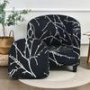 Printing Single Club Chair Cover Sofa Cover Full-covering Protective Cover Semi-circular Bathtub-shaped Sofa Cover Cushion
