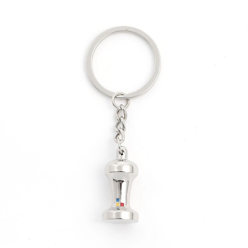 Coffee Temper Keychain 2-piece set (silver) car keychain