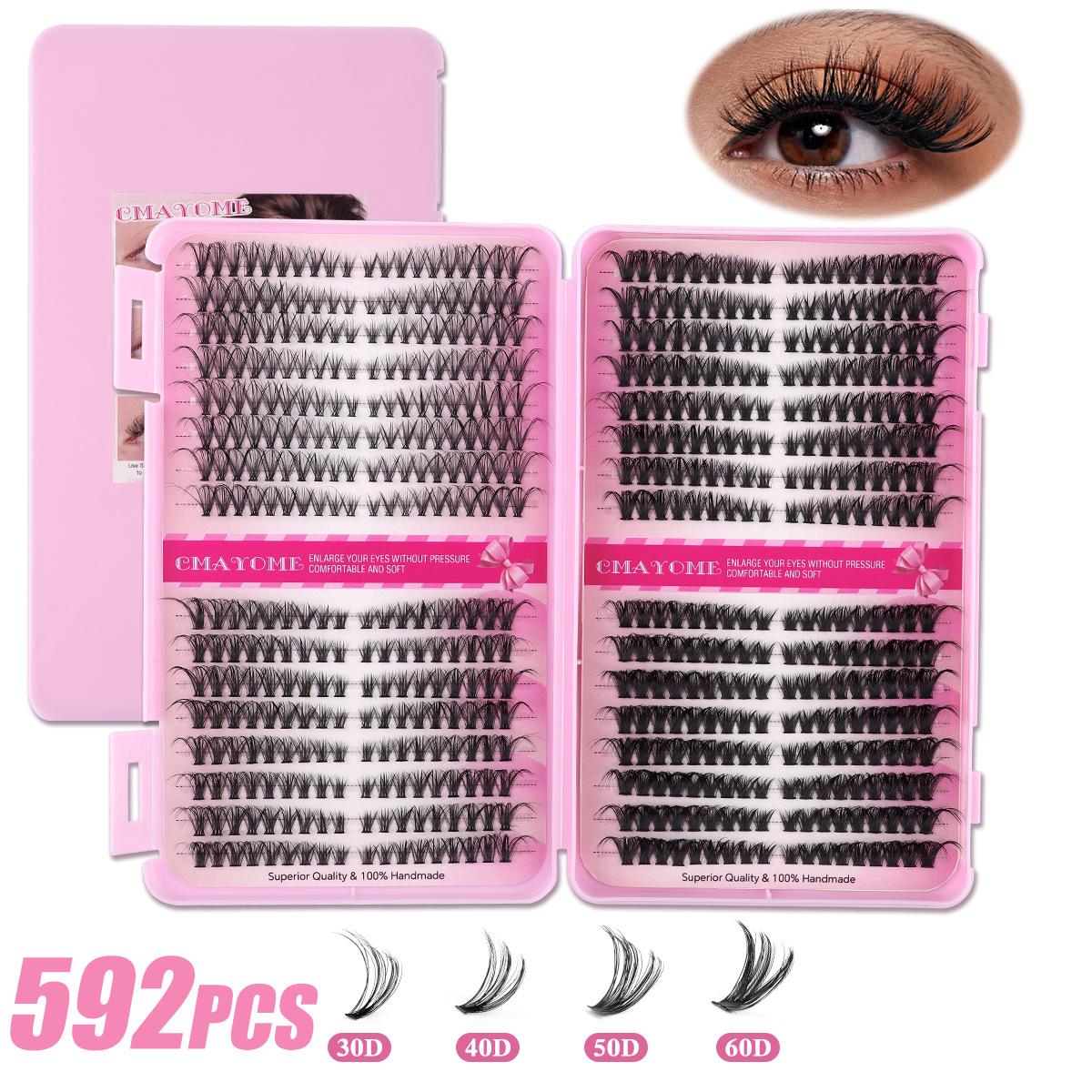 

560 Tufts Of Diy Single Tufts Of False Eyelashes, Natural Thick D-Song Segmented Mixed Eyelashes