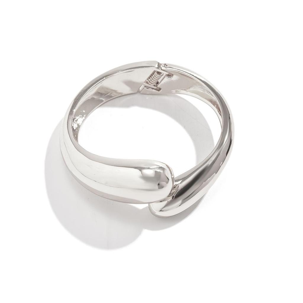 Metallic Water Drop Open Bangle – European and American Fashion Trend
