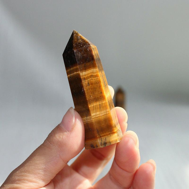 6070mm Natural Quartz Crystal Point Healing Obelisk Hexagonal Wand Decor Reiki