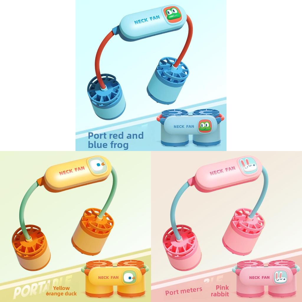 Cartoon-Halsventilator mit USB-Akku für Kinder und den Außenbereich