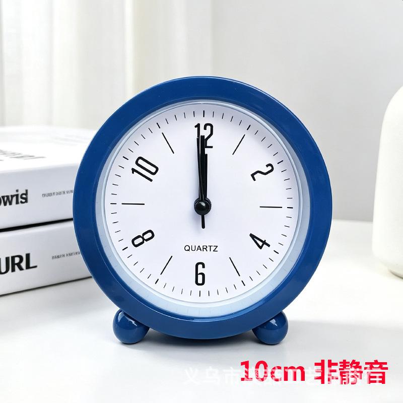 Square round simple plastic alarm clock, children's and students' alarm clocks and clocks