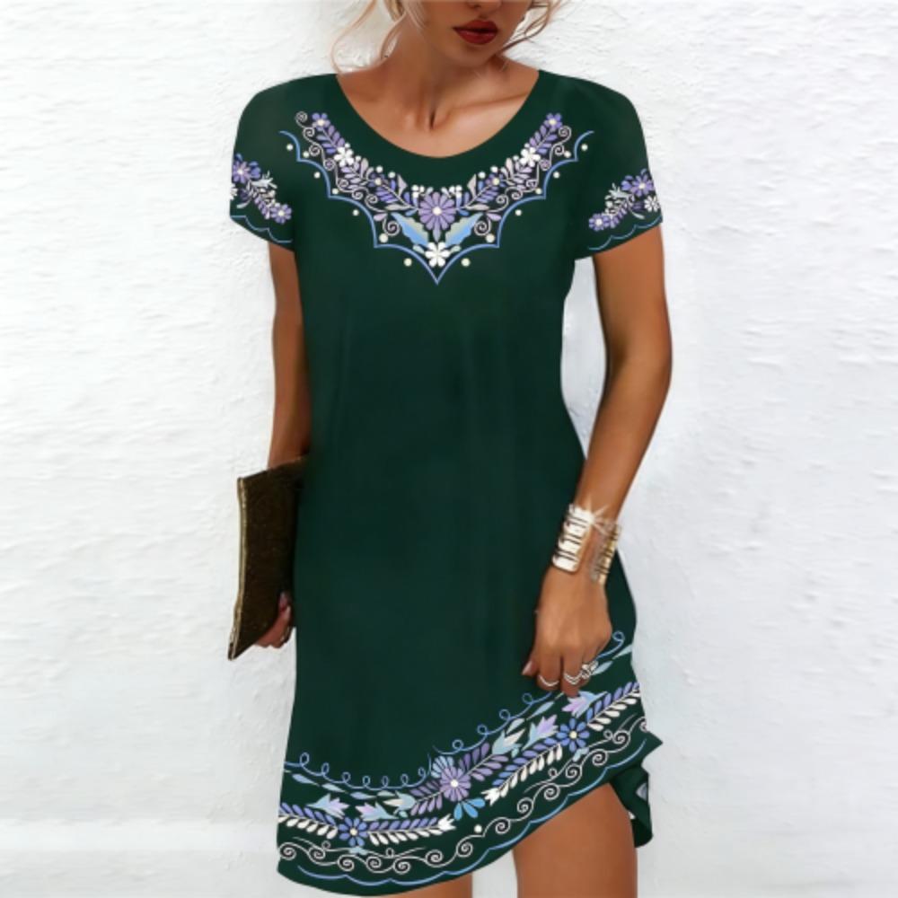Simplicity Women's Homewear Women Nightdress Short Sleeve Dresses Loose Fit Nightwear Home Clothes Loungewear Dresses Party Dress