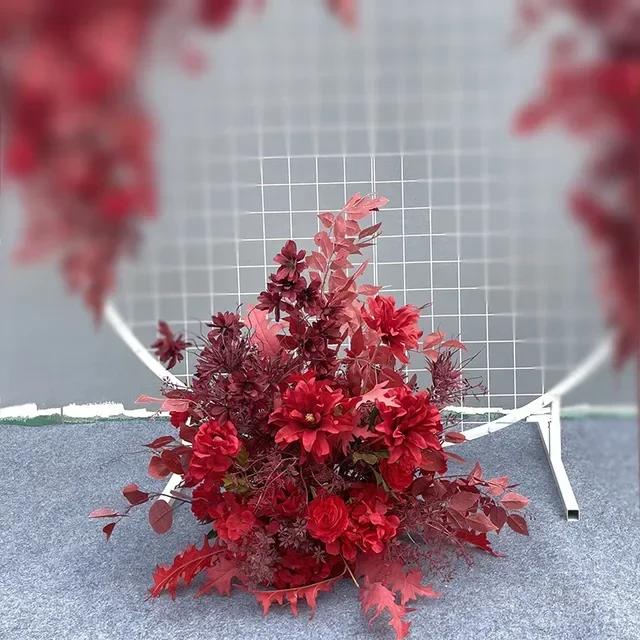 Champagne Matrimonio Fiori Artificiali Fila Feste Centrotavola Arco Decorazione Parete Finestra Sfondo Disponi Oggetti di Scena Foglia Appesa Floreale