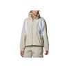 Under Armour Color Block Design Casual Pleated Woven Long Sleeve Vintage Jacket Women jackets Beige 1388065-280