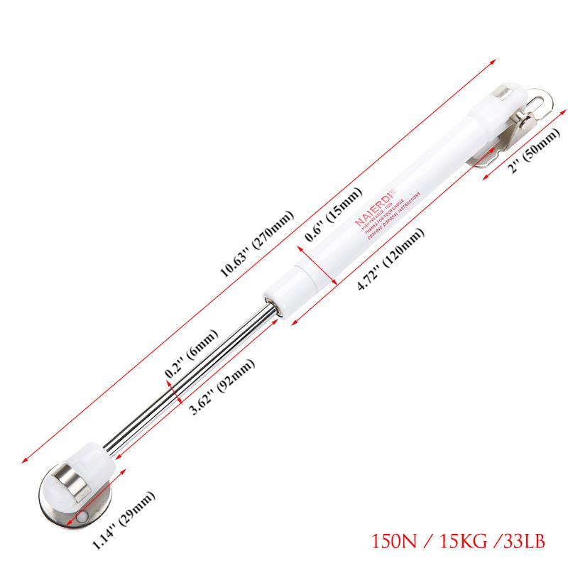 

NAIERDI Gas Strut Copper Force Door Lift Support Gas Hydraulic Spring Hinge Cabinet Door Kitchen Cupboard Hinge 6kg/10kg/15kg
