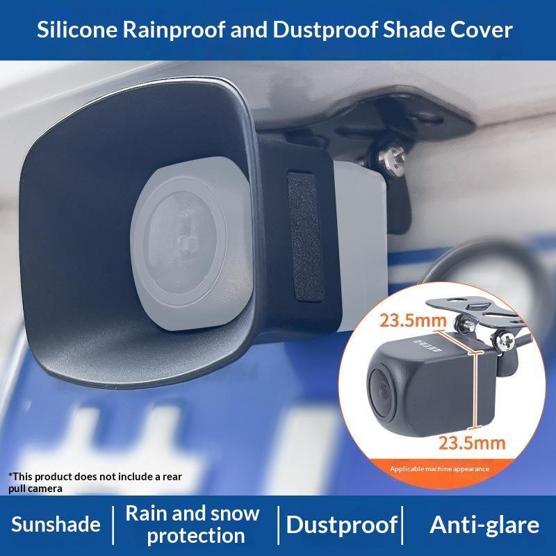 Copertura Impermeabile per Telecamera Retromarcia Auto Universale in Silicone per Protezione Pioggia e Sporco, Adatta per Telecamere Quadrate Grandangolari