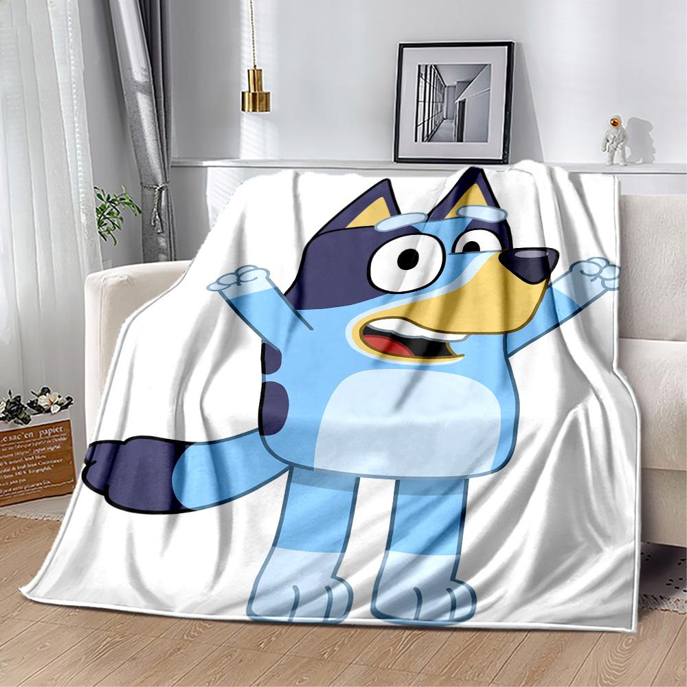 Blue Dog Adventure Blanket Soft Warm Cozy Perfect for Bedding Couch Bed Four Seasons Multipurpose Modern Style