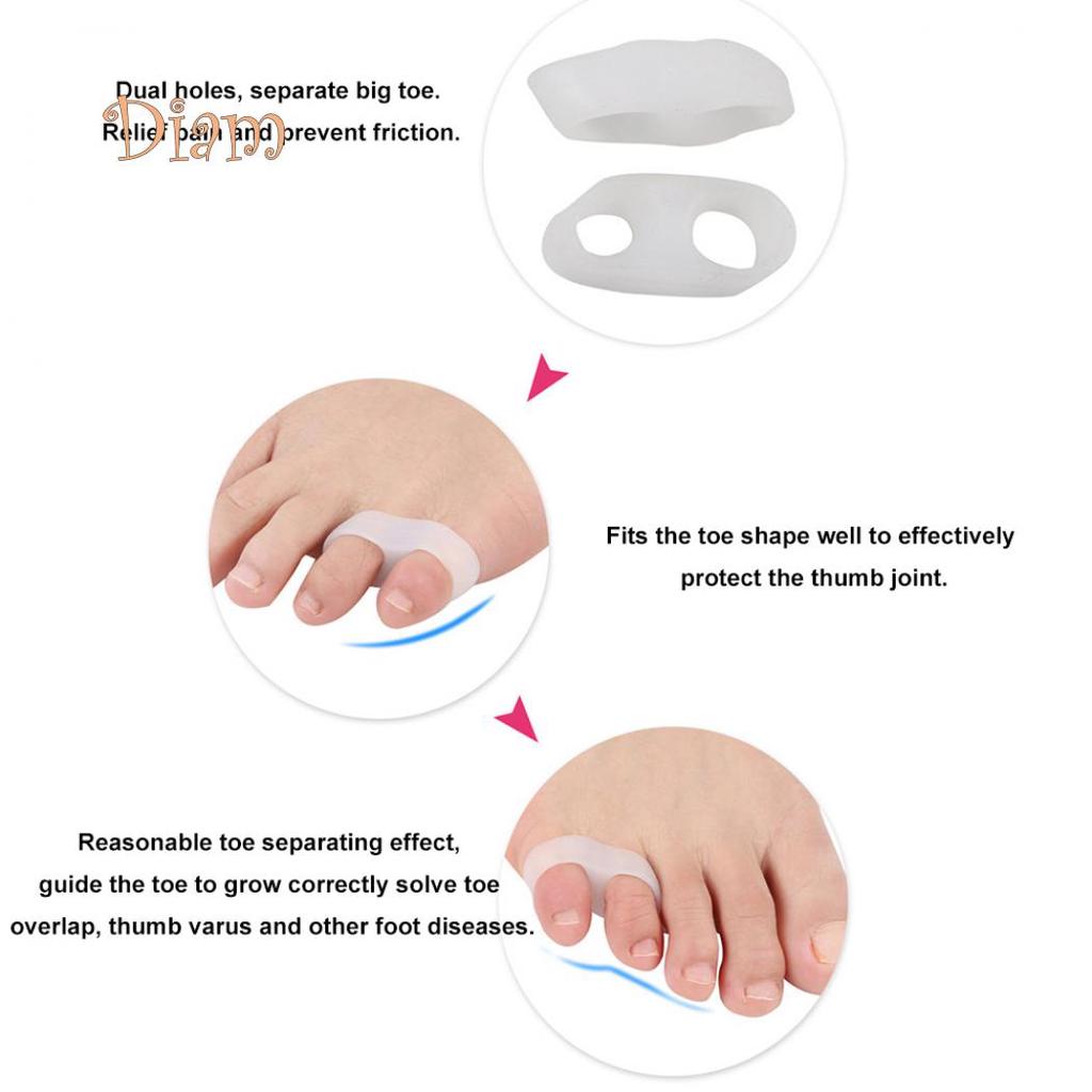 Plar Bear 1 paire de séparateurs d'orteils en gel de silicone pour hallux valgus et oignon