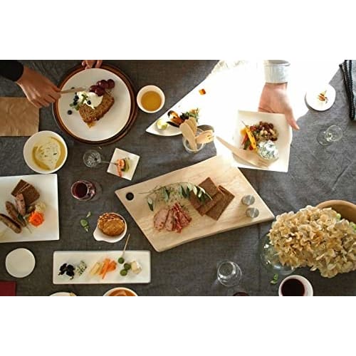 WASARA Long Plates, White, 30cm, 6 Pieces, DM-014R