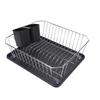 Dish Drying Rack Iron Dish Drainer Rack with Utensil Holder for Kitchen Counter Sink Spoons and Forks