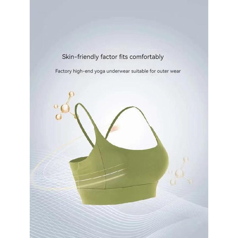 Europäischer und amerikanischer neuer abnehmbarer Yoga-BH mit Brustpolster, hochfest, stoßfest, nackt