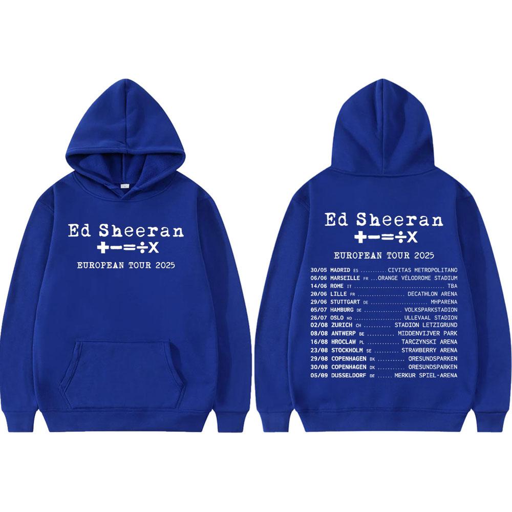 Ed Sheeran Mathematics Tour Print Hoodie Men Women Fashion Pullovers High Quality Fleece Long Sleeve Sweatshirts