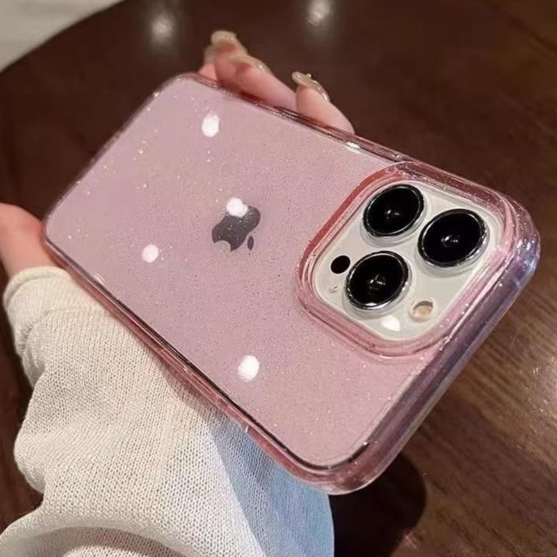 Luxe Mode Bling Glitter Transparant Telefoonhoesje Voor iPhone 17 Pro Max 16 15 14 13 12 11 XS X XR 7 8 16 Plus 16E 17 Air Cover
