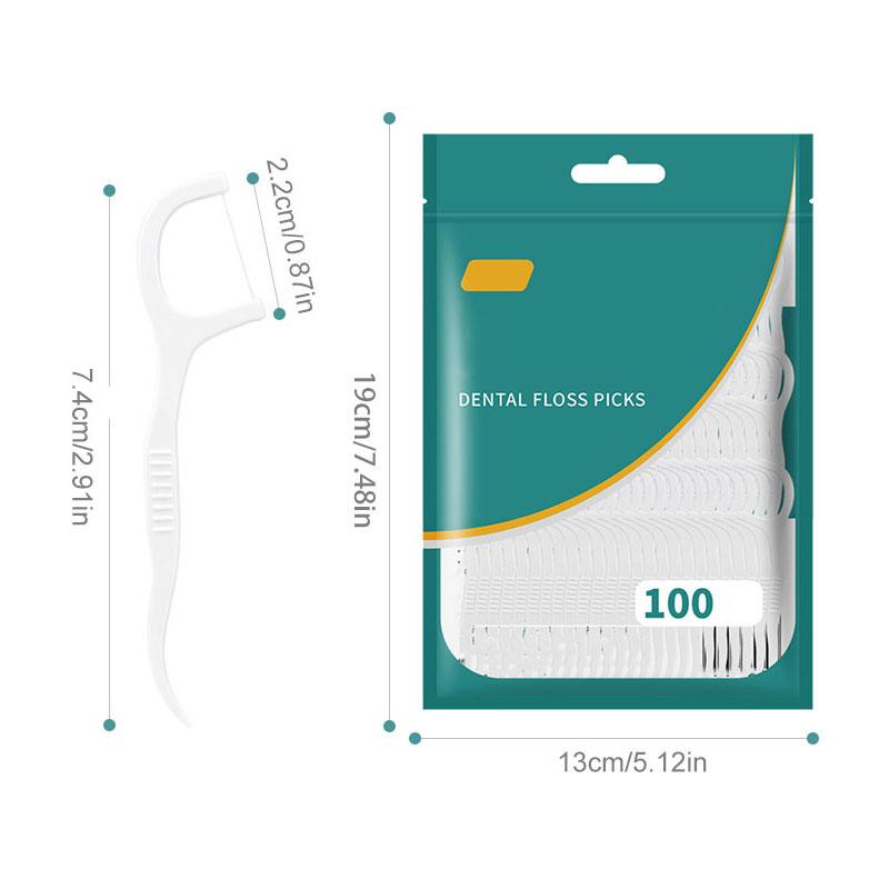 (Comes with Convenient Dental Floss Box) 1000/500/300/100/50PCS Fine Sliding Dental Floss Stick Cleaning Tool for Interdental Ga