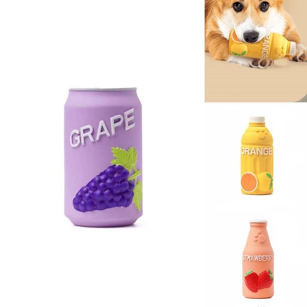 Langlebiges und lustiges Latex-Haustierspielzeug mit quietschendem Getränkeflaschen-Design