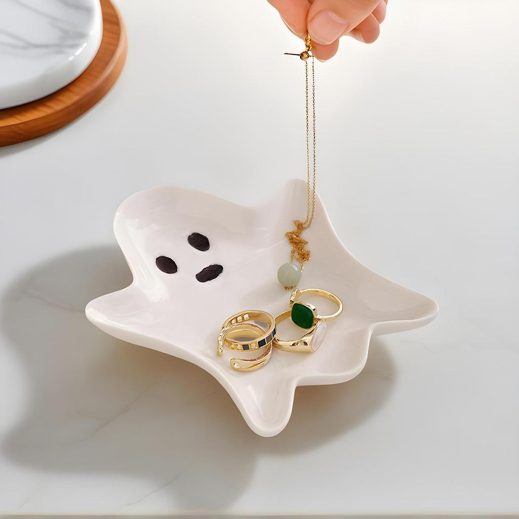Halloween Serving Dishes Cute Ceramic Halloween Jewelry Dish Seasonal Decor For Living Room Dressing Table Bedroom Dining