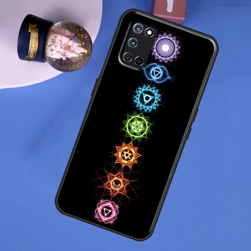 Mandala Chakra Yoga Phone Case For Oppo A40 A60 A80 A16 A76 A96 A91 A15 A17 A57S A18 A38 A58 A78 A98 A74 A94 A54