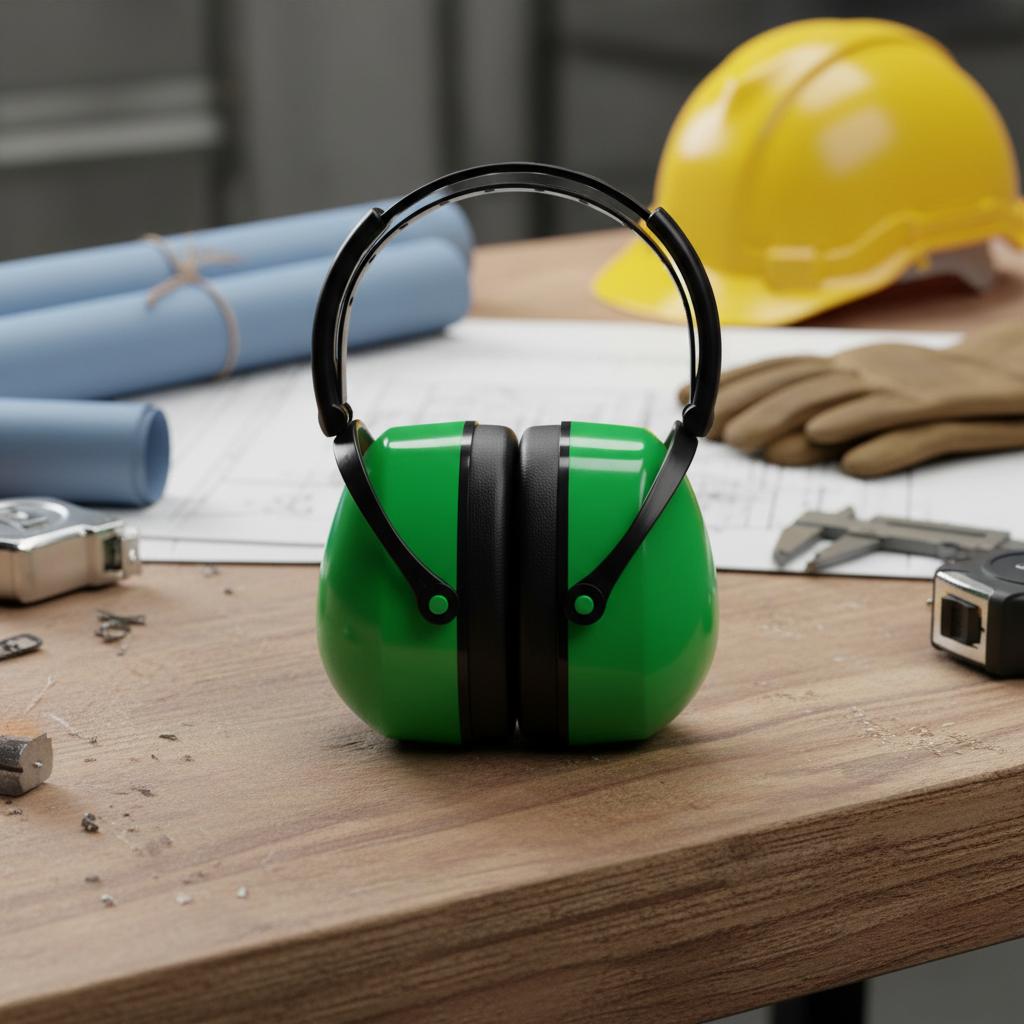 High-Visibility Industrial Safety Earmuffs (Black,31dB)