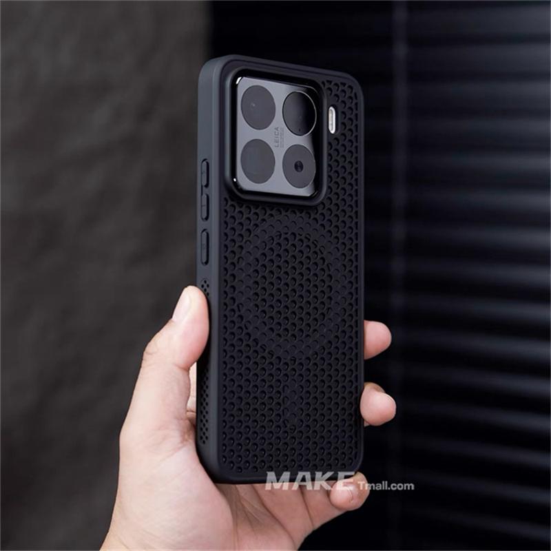 Carcasă Magnetică de Răcire Pentru Xiaomi 15 14 13 Mi 13T Pro POCO F6 F5 F5Pro 5G Pentru MagSafe Plasă Fagure Capac Spate Protector Bumper