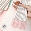 5 Pairs of Amber Cherry Blossom Chopsticks Cherry Blossom Antibacterial Anti-slip Reusable Sushi Chopsticks Food Chopsticks