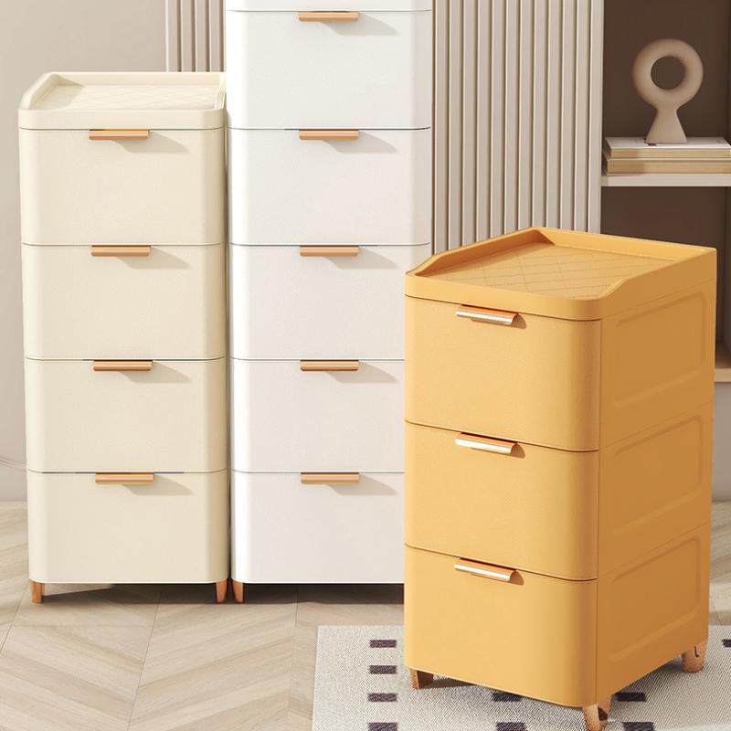 Drawer-Style Bedside Storage Cabinet, Thickened Plastic Gap Organizer, Bedroom Compact Organizer for Small Spaces Storage Unit