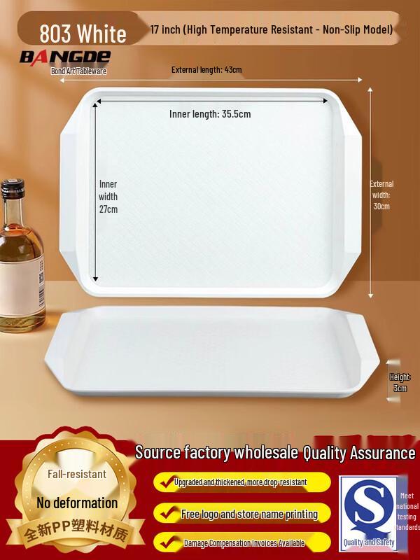 Zhaoran Rectangular Plastic Serving Tray