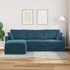 Blue Sofa 228 X 134 X 80 Cm Velvet