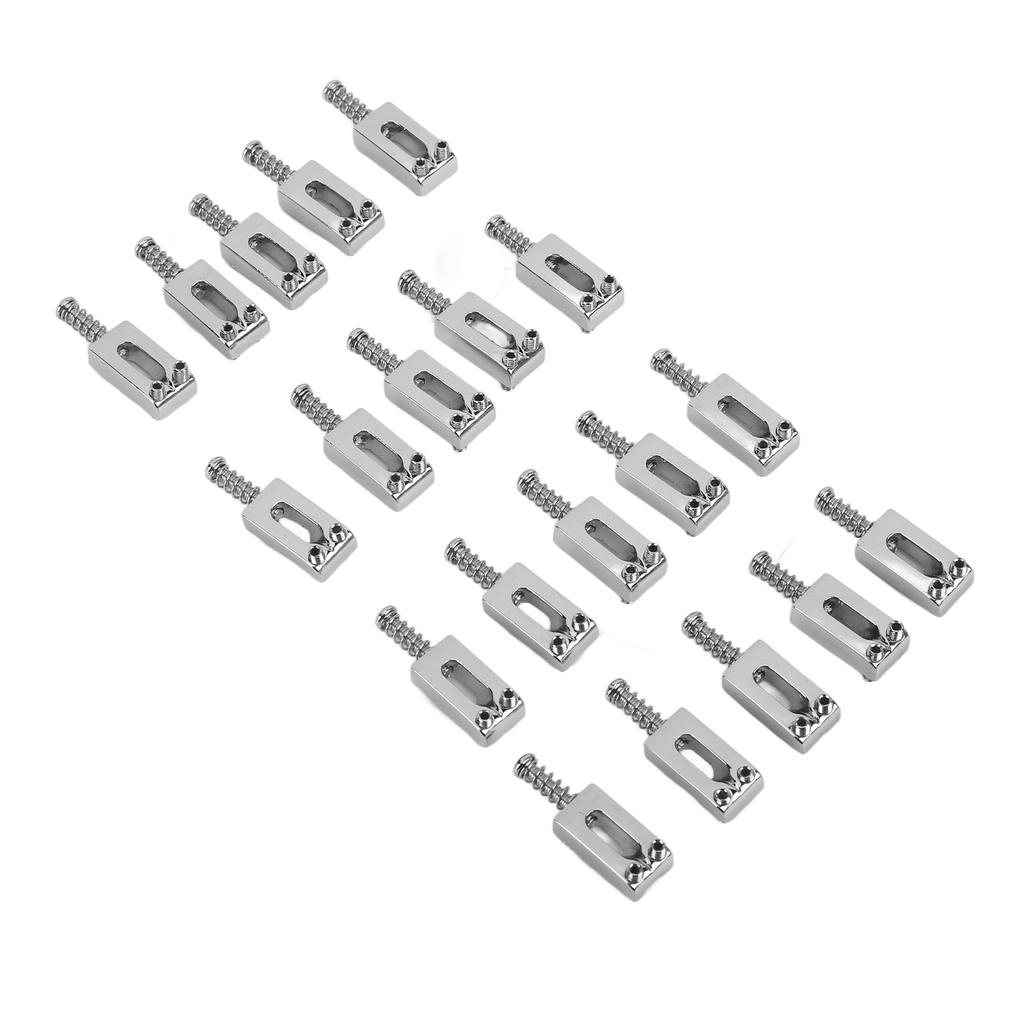 20 Stück E-Gitarren Brückenreiter Silber Großartige Klangqualität Präzise Verarbeitung Gitarrenteil Ersatz