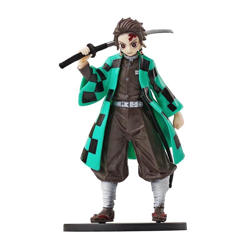 Animefigur Kamado Tanjirou Nezuko Demon Slayer Figur Actionfigurer PVC Modell Leksaker Zenitsu Figur Inosuke Kimetsu No Yaiba