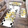 Gnome Sunflower Kitchen Rug,  Washable Non-Slip Mat for Laundry Bathroom Bedroom Living Room Entryway Decor
