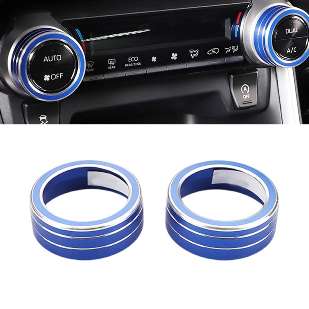 Aluminum Air Conditioner Knob Trim Air Conditioning Key Trim Air Conditioning Knob Covers Interior Decoration for Car
