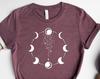 Mystic Moon Phases T-Shirt, Moon Phases Shirt, Crescent Moon Stars Shirt, Phases Of The Moon Shirt, Mystical Moon Tee, Magical Moon Shirts