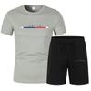 Fashionable Casual Two-piece Sportswear Quick-dry T-shirt Paired with Shorts Men's Breathable Sports Training Suit