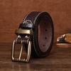 Neuer Retro Personalisierter Ledergürtel Herren Kupferschnalle Lokomotiv-Jeansgürtel Trendig