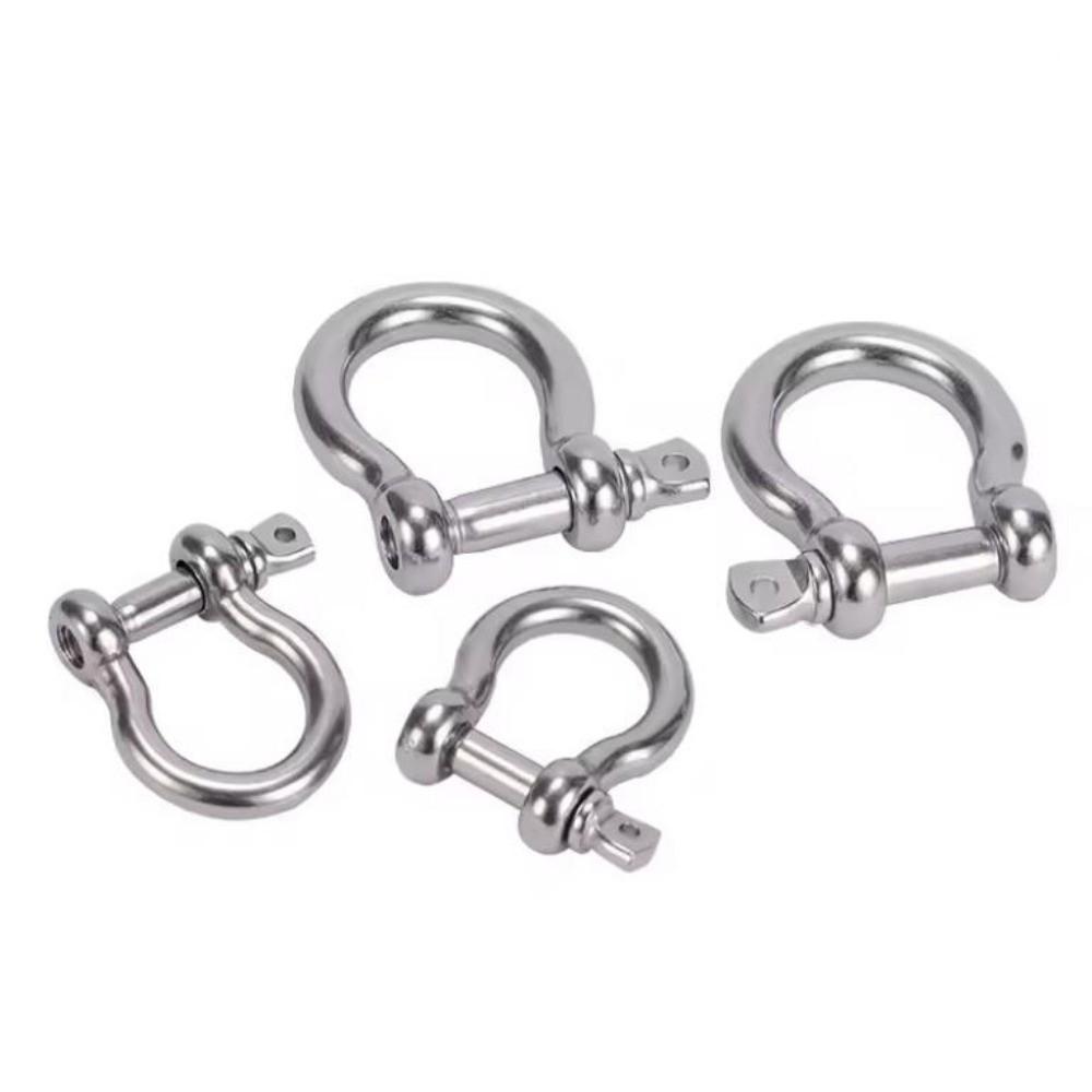 Silver Black Gold Rope Paracord Buckle Survival Bracelets O-Shaped Shackle  Outdoor Accessories