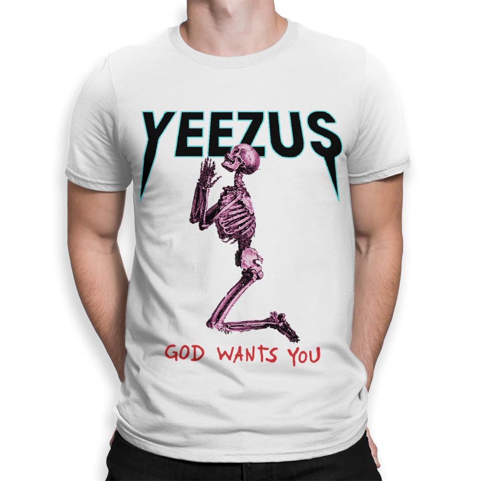 Kanye West Yeezus God Wants You T-Shirt, Men s and Women s Sizes M