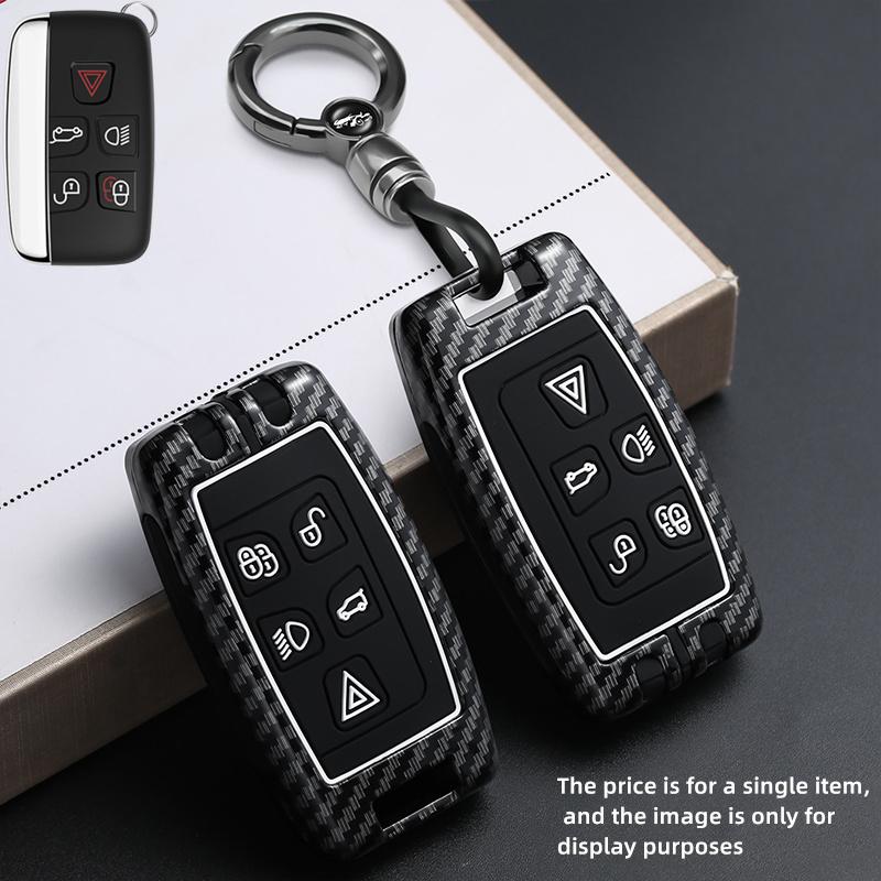 Metal Car Key Case Remote Cover Shell Holder Keyring Fob for Land Rover Range Rover Sport Evoque Freelander Velar Discovery LR5