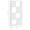 Bookshelf Room Divider White 60 x 24 x 124.5 cm Engineered Wood