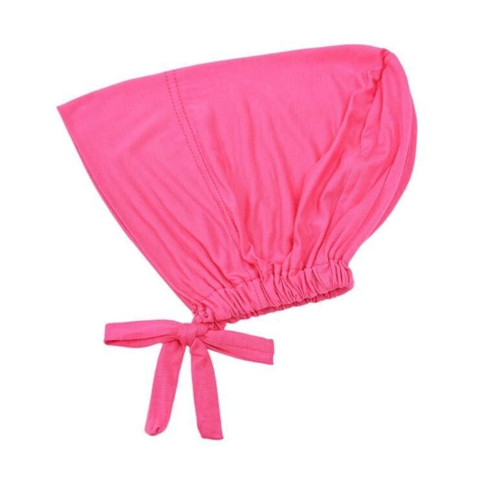 Solid Color Muslim Turban Hat Elastic Drawstring Islamic Underscarf Base Hat  Islamic Headwear