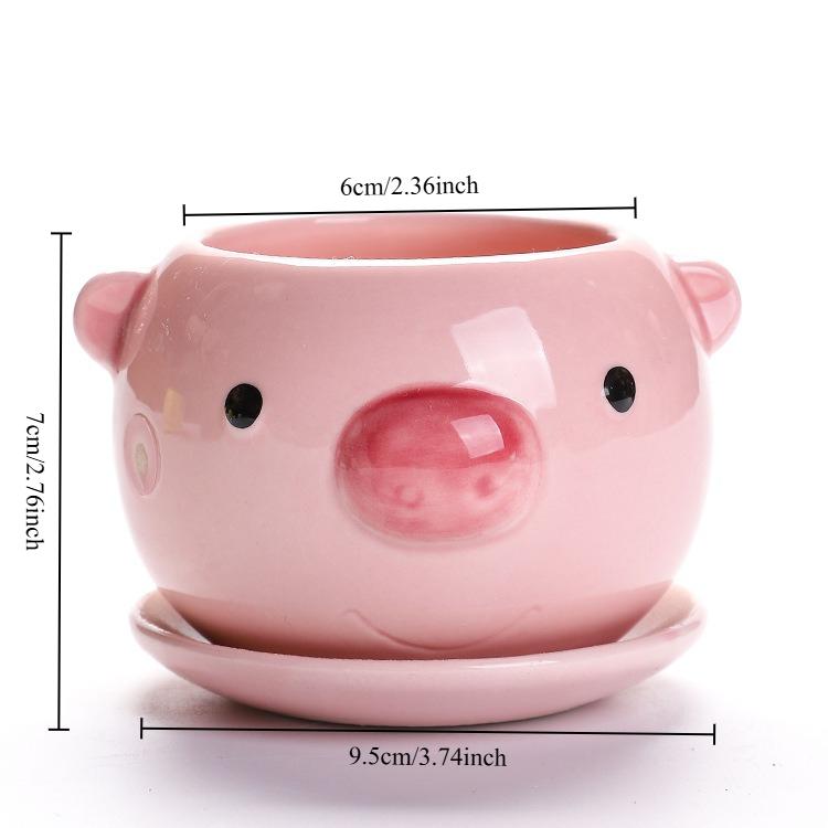 Succulent Cartoon Flowerpot Ceramic Lightweight Breathable Simple Plant Creative Personality Flowerpot