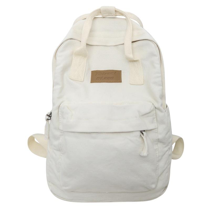 Canvas Bag Large Capacity Female Student Backpack Men's Schoolbag