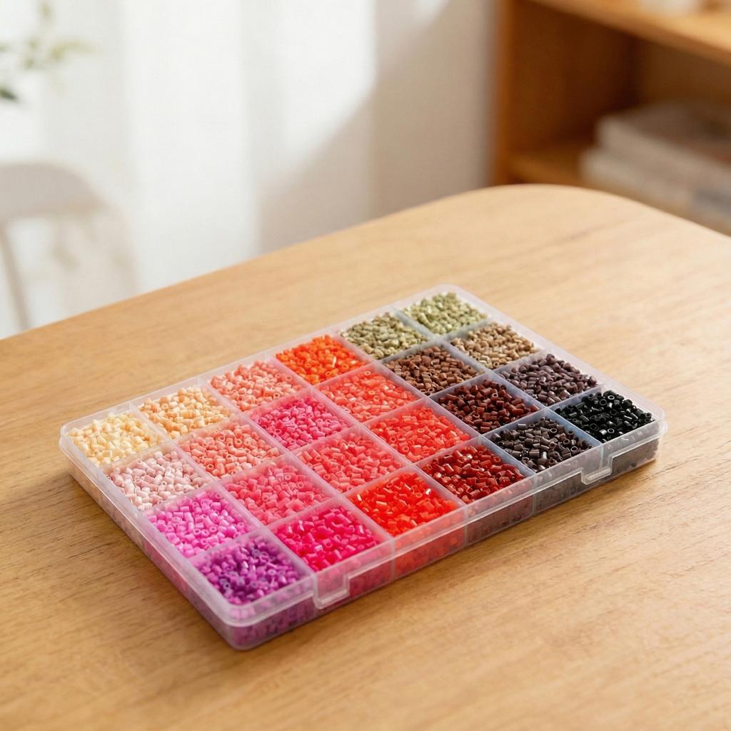 2.6MM Plastic Ironing Beads DIY Color Puzzle Fuse Beads Kit Lightweight & Portable for Indoor Entertainment Party Activities