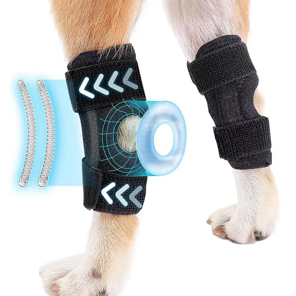 Dog Knee Pads Injury Recovery Support Brace Pet Protector Pain Relief Leg Joint Wrap Breathable Cover Bandage for Foot Health